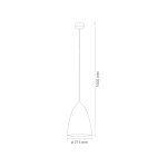 Suspension enfant 1xe27 verre rose