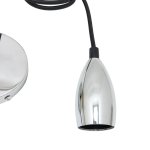 Suspension luminaire ampoule e27 argent chrom� ovale - argent, chrom� - silamp