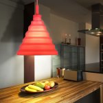 Suspension rouge colors red, e27, max 60w, ip20, 230v