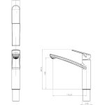 Sydney mitigeur vier chrom