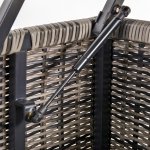 Table basse de jardin style cosy chic - table basse relevable - métal Époxy résine tressée imitation ... Table basse de jardin style cosy chic - table basse relevable - métal Époxy résine tressée imitation ...