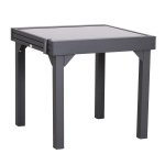 Table extensible de jardin grande taille dim. dépliées 160l x 80l x 75h cm alu métal Époxy gris foncé ... Table extensible de jardin grande taille dim. dépliées 160l x 80l x 75h cm alu métal Époxy gris foncé ...
