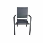 Table de jardin extensible aluminium anthracite 180 / 240cm + 8 fauteuils empilables textilène - ania ... Table de jardin extensible aluminium anthracite 180 / 240cm + 8 fauteuils empilables textilène - ania ...