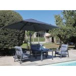 Table mi - haute lougne eos - 100 x 100 cm - 100% alu - gris