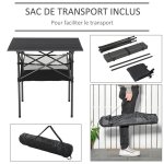 Table pliante table de camping table de jardin filet rangement + sac transport plateau alu. châssis métal ... Table pliante table de camping table de jardin filet rangement + sac transport plateau alu. châssis métal ...