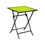 Table pliante en verre 70x70cm vert