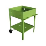 Table de rempotage mtal  laurier  - 55 x 55 x 80 cm - vert
