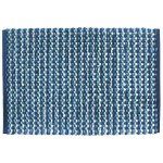 Tapis de bain coton - bleu