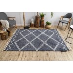 Tapis berber asila b5970 gris et blanc franges berbère marocain shaggy 80x150 cm Tapis berber asila b5970 gris et blanc franges berbère marocain shaggy 80x150 cm