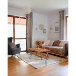 Tapis berber meknes b5910 cr�me et gris franges berb�re marocain shaggy 180x270 cm