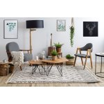 Tapis berber tanger b5940 cr�me et marron franges berb�re marocain shaggy 180x270 cm