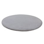Tapis bunny cercle argentin imitation de fourrure de lapin cercle 160 cm
