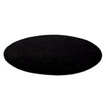Tapis bunny cercle noir imitation de fourrure de lapin cercle 160 cm