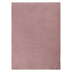 Tapis bunny rose imitation de fourrure de lapin 200x290 cm