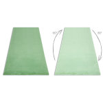 Tapis bunny vert imitation de fourrure de lapin 160x220 cm