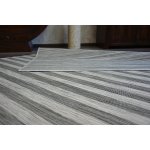Tapis en corde r�versible sizal double 29203 / 092 rayures rayures gris / noir 160x230 cm