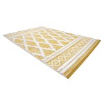 Tapis eco sizal boho moroc diamants 22297 franges - deux niveaux de molleton jaune / crème, tapis en ... Tapis eco sizal boho moroc diamants 22297 franges - deux niveaux de molleton jaune / crème, tapis en ...