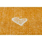 Tapis pour enfants hearts jeans, vintage c?urs - orange 100x250 cm