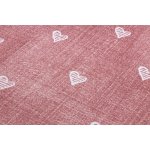 Tapis pour enfants hearts jeans, vintage c?urs - rose 150x500 cm