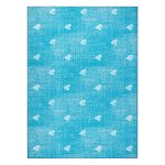 Tapis pour enfants hearts jeans, vintage c?urs - turquoise 150x250 cm