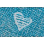 Tapis pour enfants hearts jeans, vintage c?urs - turquoise 200x450 cm