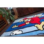 Tapis enfant joyeux c176 bleu singe 160x220 cm