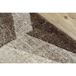 Tapis feel 5673 / 15044 chevron marron foncé / beige / crème et gris 140x190 cm Tapis feel 5673 / 15044 chevron marron foncé / beige / crème et gris 140x190 cm