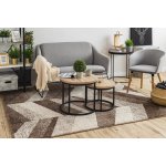 Tapis feel 5673 / 15044 chevron marron fonc� / beige / cr�me et gris 200x290 cm