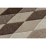 Tapis feel 5674 / 15055 losanges beige et marron / crème 140x190 cm Tapis feel 5674 / 15055 losanges beige et marron / crème 140x190 cm
