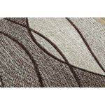 Tapis feel 5675 / 15011 vagues marron fonc� / beige / cr�me 140x190 cm