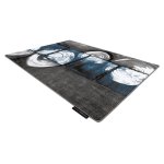 Tapis intero phono 3d carr�s bleu 120x170 cm