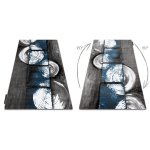 Tapis intero phono 3d carr�s bleu 200x290 cm