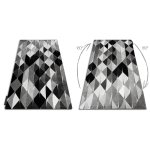 Tapis intero platin 3d triangles gris 180x270 cm