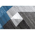 Tapis intero technic 3d diamants triangles bleu 80x150 cm