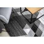 Tapis intero technic 3d diamants triangles gris 140x190 cm