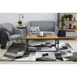 Tapis intero technic 3d diamants triangles gris 200x290 cm