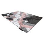 Tapis intero technic 3d diamants triangles rose 280x370 cm