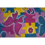 Tapis kids papillon rose c429 140x190 cm