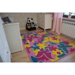 Tapis kids papillon rose c429 240x330 cm