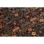 Tapis en laine kashqai 4348 500 cadre, oriental bordeaux / vert 120x170 cm
