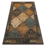 Tapis en laine polonia astoria oriental, ethnique cognac beige 200x300 cm
