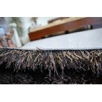 Tapis love shaggy modle 93600 noir et marron 160x230 cm