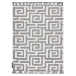 Tapis maroc p655 labyrinthe, grec gris / blanc franges berbère marocain shaggy 160x220 cm Tapis maroc p655 labyrinthe, grec gris / blanc franges berbère marocain shaggy 160x220 cm