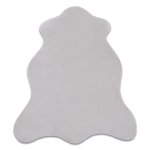 Tapis new dolly peau g4337 - 3 argent imitation de fourrure de lapin 100x160 cm