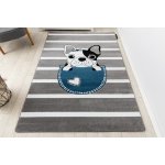 Tapis petit bulldog chien gris 200x290 cm