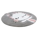Tapis petit kitty chaton cercle gris cercle 140 cm Tapis petit kitty chaton cercle gris cercle 140 cm