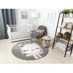 Tapis petit kitty chaton cercle gris cercle 160 cm Tapis petit kitty chaton cercle gris cercle 160 cm