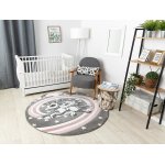 Tapis petit pony petit poney cercle gris cercle 140 cm