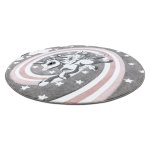 Tapis petit pony petit poney cercle gris cercle 160 cm