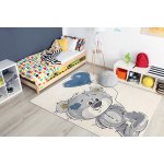 Tapis petit teddy ours en peluche crme 160x220 cm